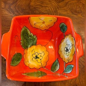 Temp-tations Presentable Ovenware Poppy Passion 1.5 Quart Baker Retired